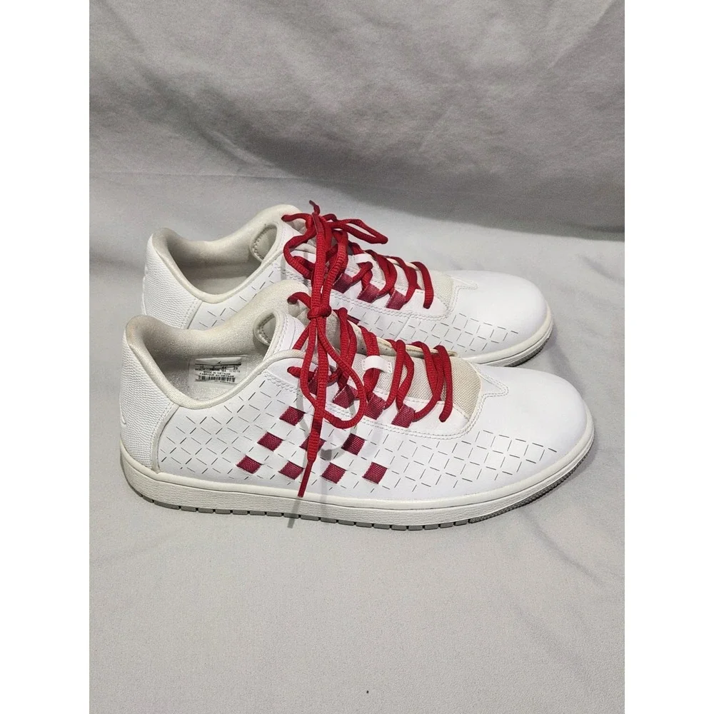 Nike Air Jordan Illusion Low White Red Checkered Sneakers 10 Mens 705146-104‎